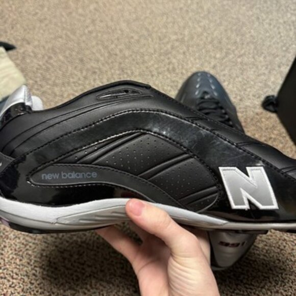 New Balance 991 Football Lacrosse Cleats Size 16 Black Silver MF991LK Adult - Picture 7 of 14